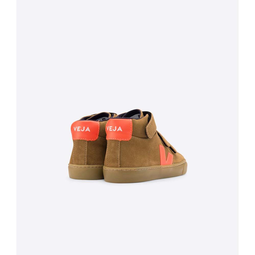 Veja ESPLAR MID SUEDE Hoog Kinderen Bruin | NL 679PJJ